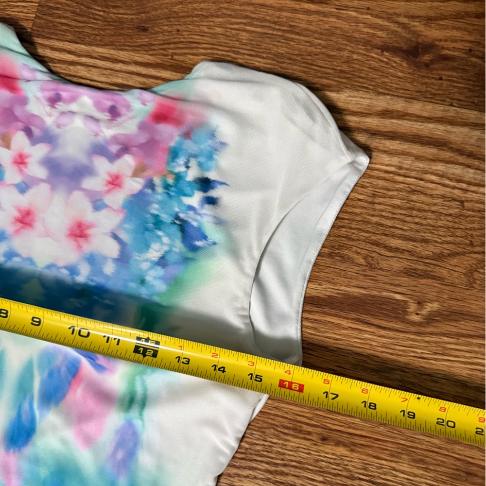 🆕 AFRM Mesh Lined Mini Dress Blur Blossom Colorful Size Medium - Picture 8 of 14